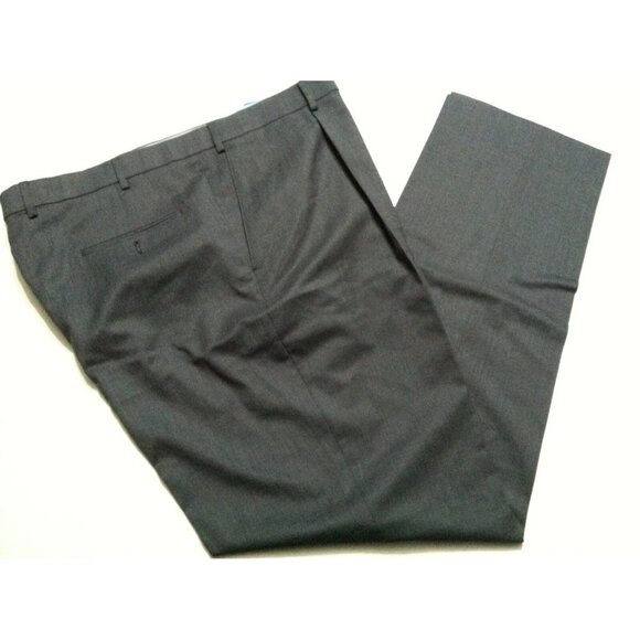 HART SCHAFFNER BIG & TALL MENS NEW GRAY 98%WOOL DRESS PANTS W/PLEATS SIZE:42/ 34 - Picture 1 of 3